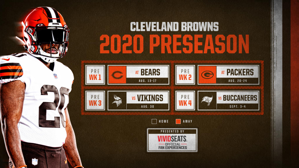 Browns 2020 preseason schedule features 3 games vs. NFC North teams