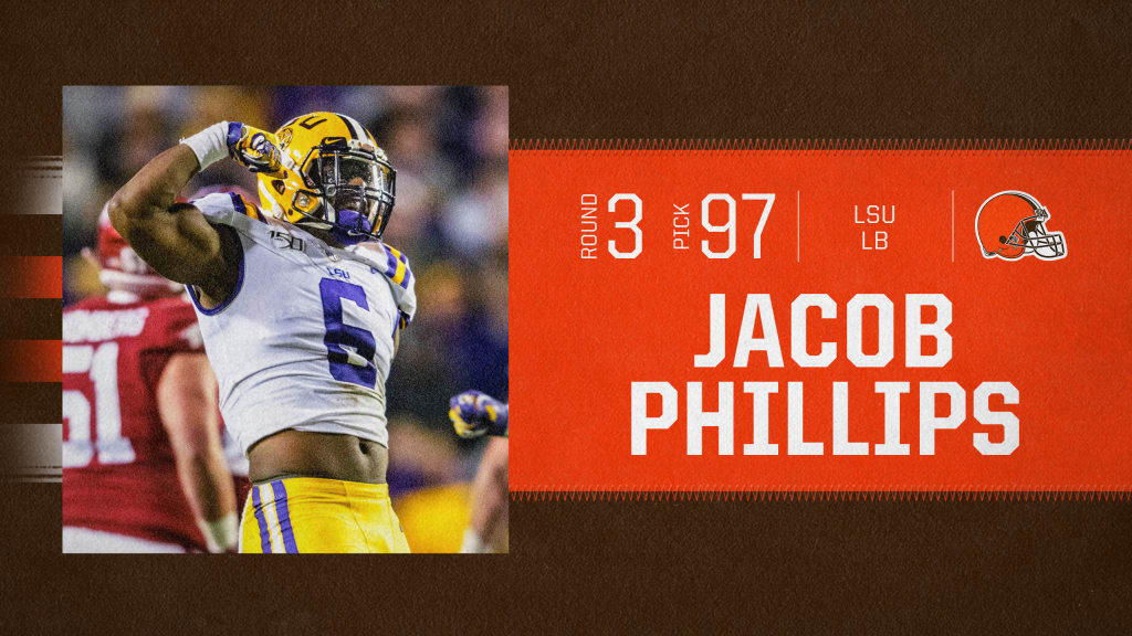 Cleveland Browns select LSU LB Jacob Phillips No. 97 overall