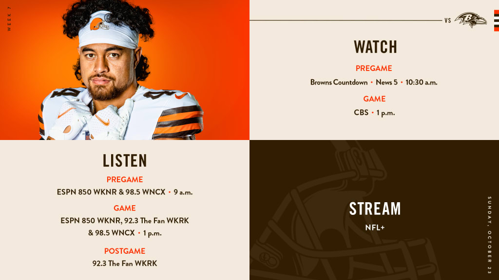 What channel is Baltimore Ravens game on today? (10/23/22) FREE live  stream, time, TV, channel for Week 7 vs. Browns 