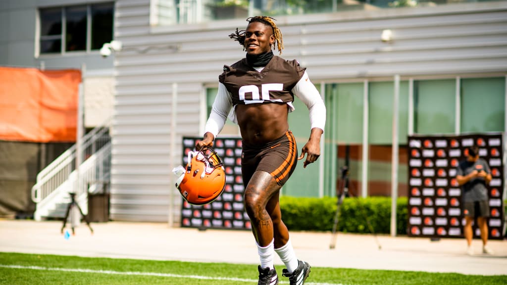 David Njoku's strange outfit choice for NFL gameday 'entrance