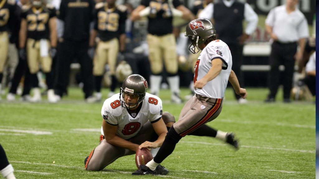 Martin Gramatica of the Tampa Bay Buccaneers runs with the ball