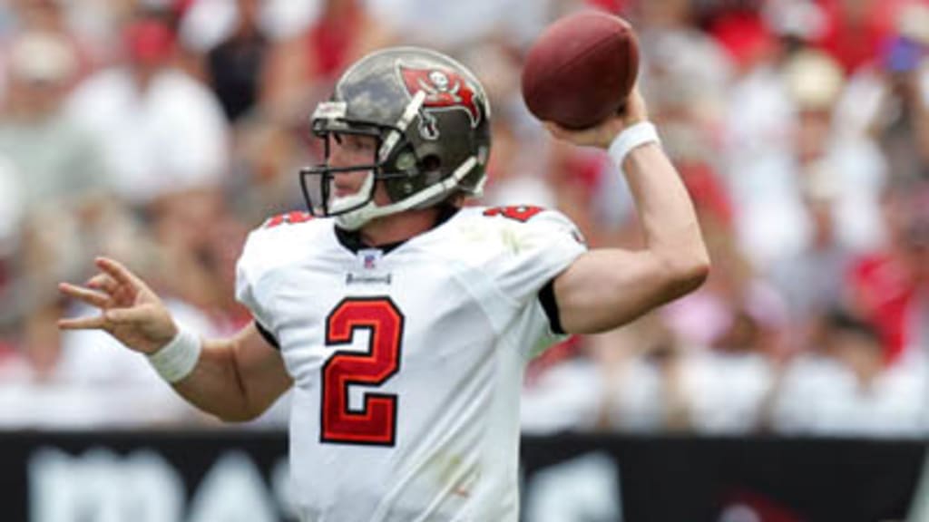 Tampa Bay Buccaneers' quarterback Chris Simms waits on the sideliens during  a game against the Carolina Panthers at Raymond James Stadium Nov. 6, 2005  in Tampa, Fl. Simms ended the day with