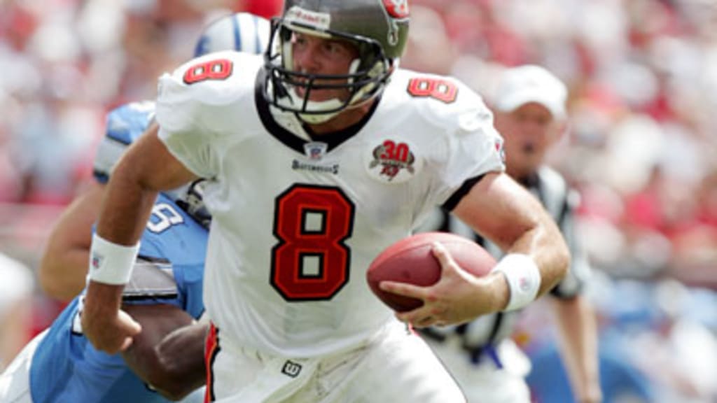 Yes, that is Brett Favre at Raymond James Stadium in Bucs gear