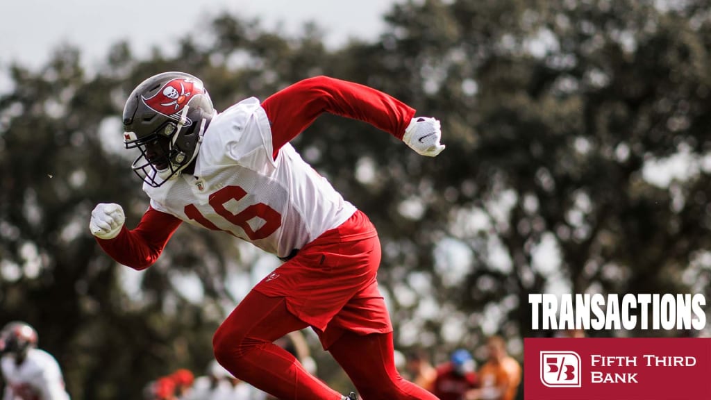 TAMPA, FL - JANUARY 9: Tampa Bay Buccaneers Wide Receiver Breshad Perriman  (16) makes a toe tapping