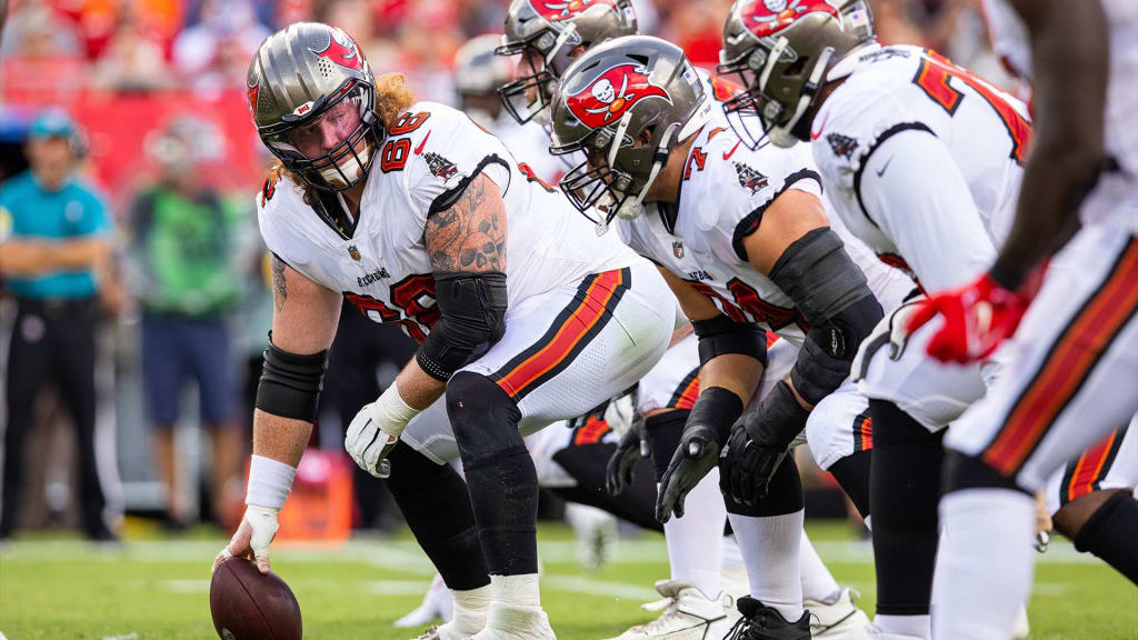 Tom Brady asks for some space as he leads Bucs in the huddle