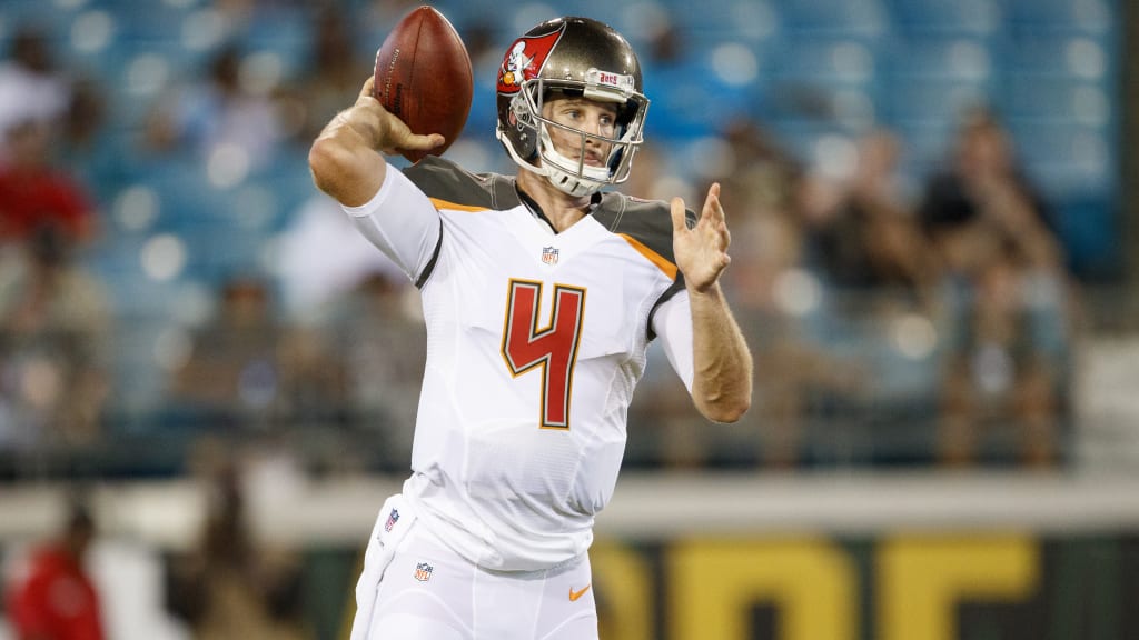 Arlington, Texas, USA. 29th Aug, 2019. Tampa Bay Buccaneers quarterback  Ryan Griffin (4) in action during the pre-season game between the Tampa Bay  Buccaneers and the Dallas Cowboys at the AT &