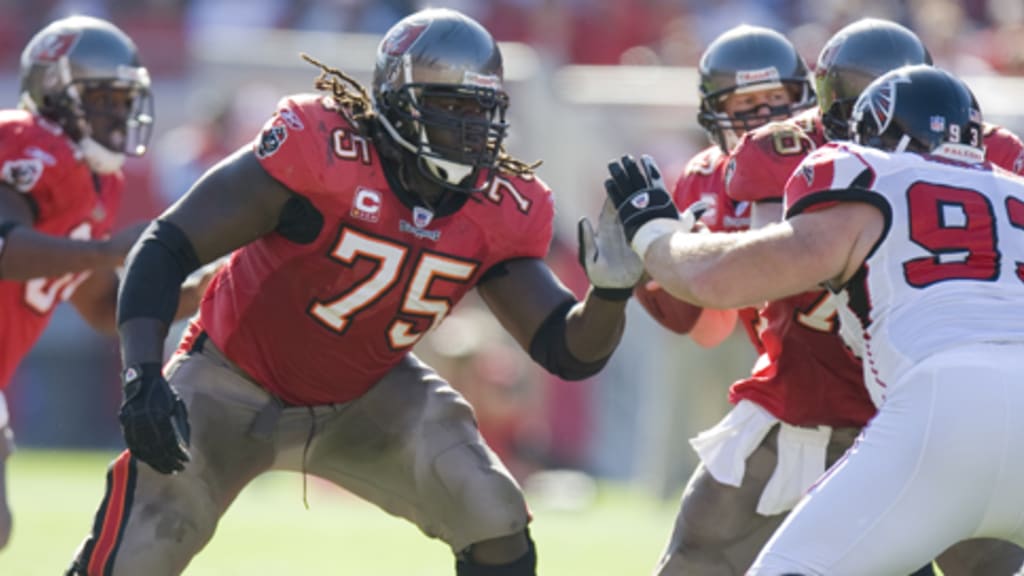 Tampa Bay Buccaneers guard Davin Joseph (75) during the fourth