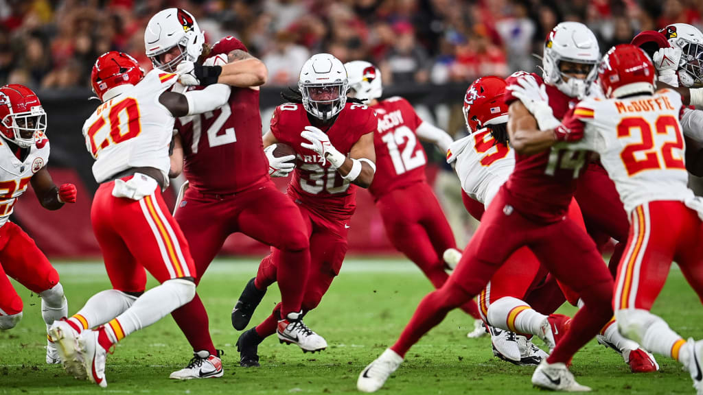 Arizona Cardinals running back Keaontay Ingram (30) in action during the  second half of an NFL football game against the Minnesota Vikings, Sunday,  Oct. 30, 2022 in Minneapolis. (AP Photo/Stacy Bengs Stock