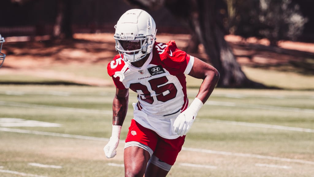 Arizona Cardinals cornerback Christian Matthew (35) warms up