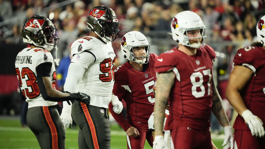 December 05, 2021: Chicago, Illinois, U.S. - Cardinals #14 Andy Lee holds  the ball for kicker #5 Matt Prater during the NFL Game between the Arizona  Cardinals and Chicago Bears at Soldier