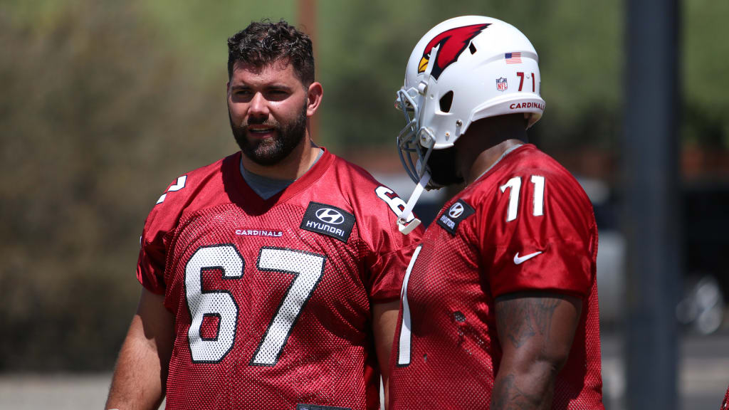 Arizona Cardinals offensive tackle Joshua Miles (66) looks on after a win  against the San Francisco