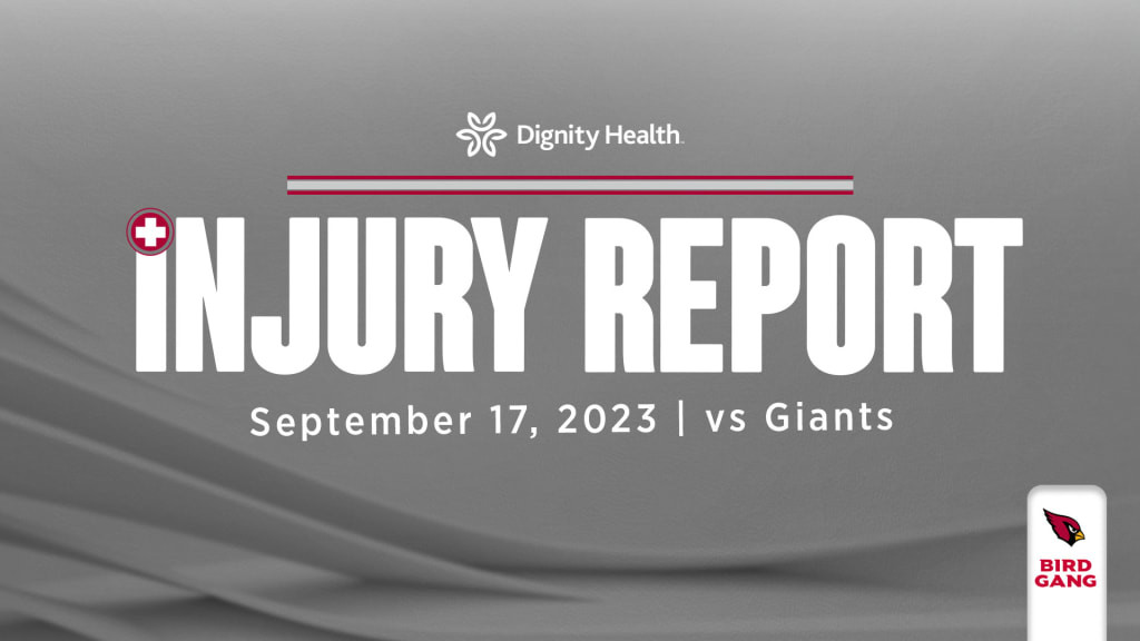 Arizona Cardinals-New York Giants Release Thursday Injury Report