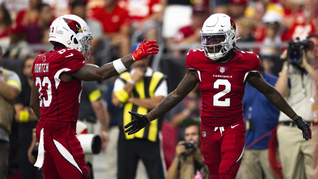 Arizona Cardinals' Greg Dortch returns the opening kickoff against