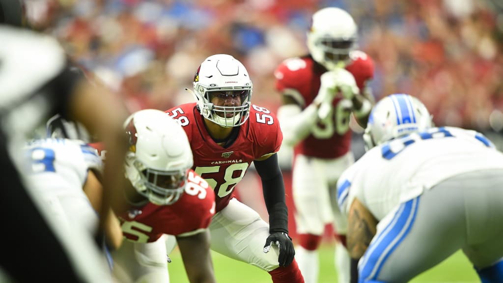 Arizona Cardinals middle linebacker Jordan Hicks (58) against the