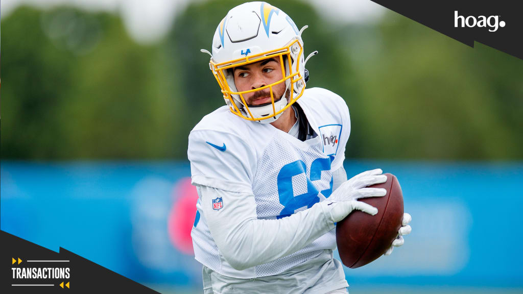 Los Angeles Chargers wide receiver Michael Bandy (83) jogs off the