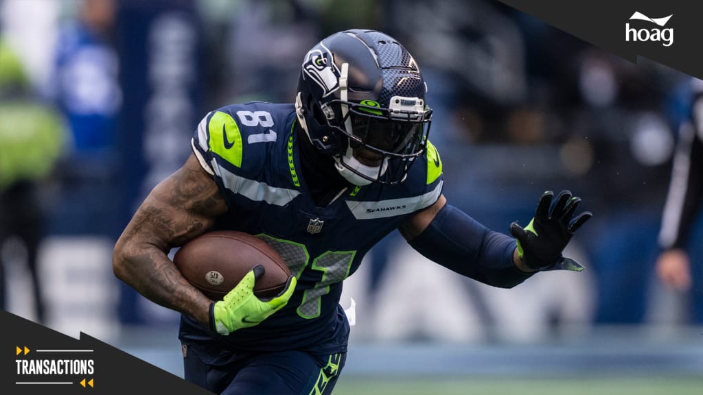 Los Angeles Chargers tight end Gerald Everett (7) catches a pass during the  first half of an NFL football game against the Seattle Seahawks Sunday,  Oct. 23, 2022, in Inglewood, Calif. (AP