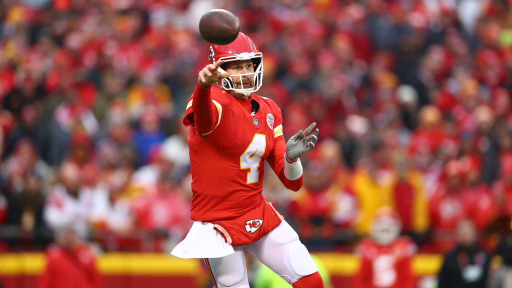 Kansas City Chiefs quarterback Chad Henne looks to pass during the