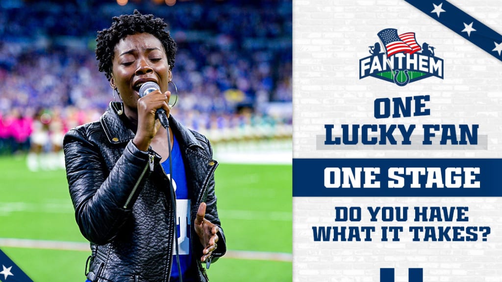 Enter the Colts 'Fanthem' Contest: One lucky fan will lead National Anthem  at annual Fan Appreciation game