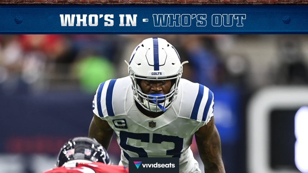 Colts vs. Texans Week 1 Inactives: LB Shaquille Leonard OUT; Who Else Sits?  - Battle Red Blog