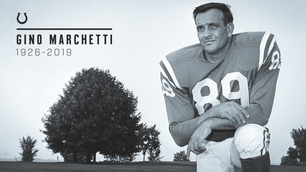 : GINO MARCHETTI BALTIMORE COLTS 8X10 SPORTS ACTION