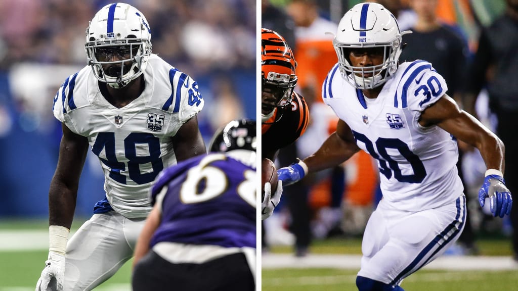 Indianapolis, Indiana, USA. 23rd Dec, 2018. Indianapolis Colts safety  George Odum (30) during NFL football game action between the New York Giants  and the Indianapolis Colts at Lucas Oil Stadium in Indianapolis