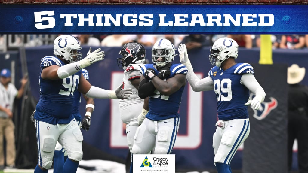 5 Colts Things Learned, Week 2: Shane Steichen earns first win, O-line and  D-line set tone vs. Texans