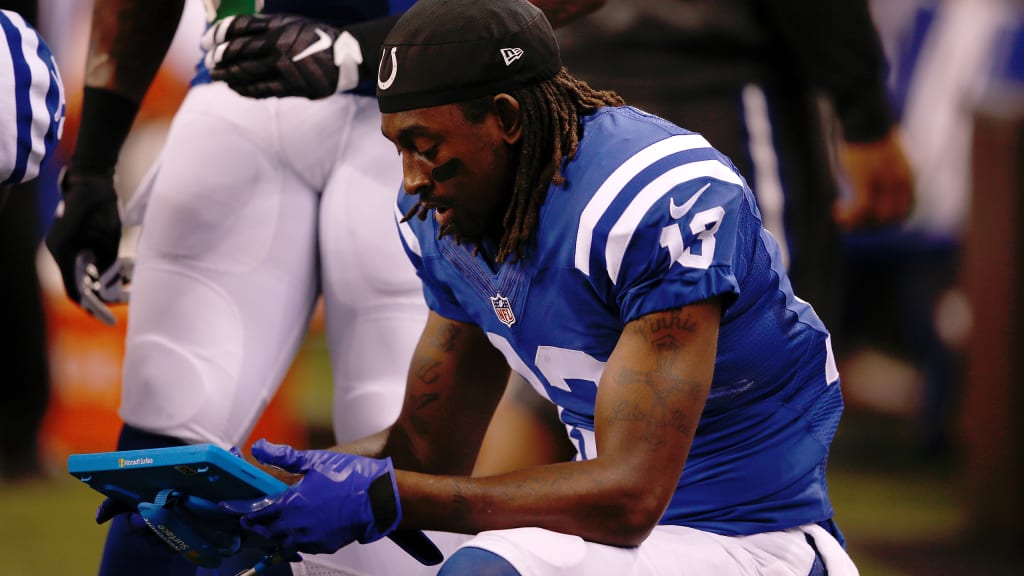 September 09, 2018: Indianapolis Colts wide receiver T.Y. Hilton (13)  during NFL football game action between the Cincinnati Bengals and the  Indianapolis Colts at Lucas Oil Stadium in Indianapolis, Indiana.  Cincinnati defeated