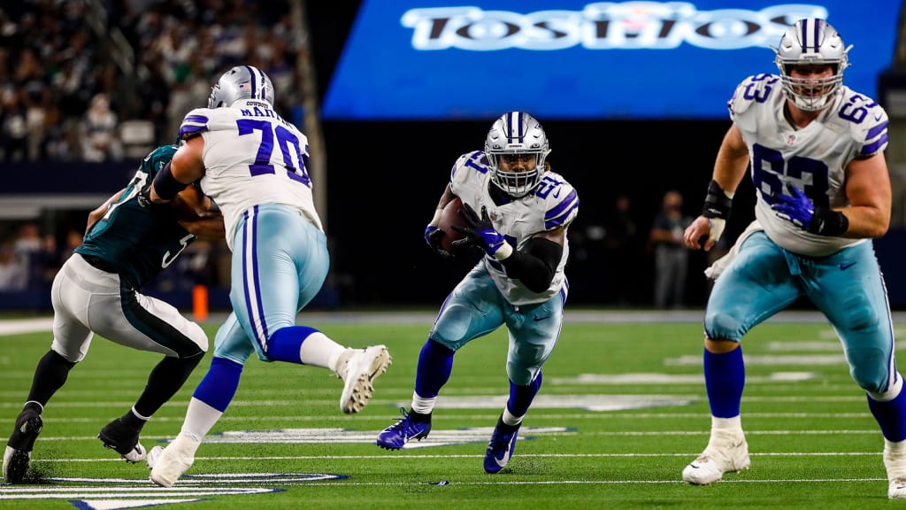 Look: Cowboys offensive lineman rocks a Zeke half-shirt to practice