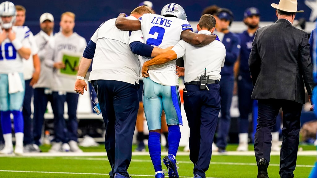 Cowboys' Jourdan Lewis out for season with foot injury after fourth-quarter  INT vs. Lions - The Athletic