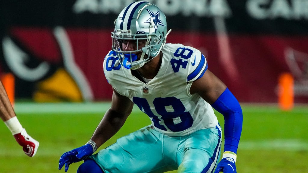 Dallas Cowboys linebacker Jabril Cox (14) runs on special teams against the  New York Giants during an NFL football game in Arlington, Texas, Sunday,  Oct. 10, 2021. (AP Photo/Michael Ainsworth Stock Photo - Alamy