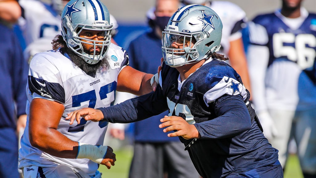 Dallas Cowboys' Trysten Hill leaves on cart with injury