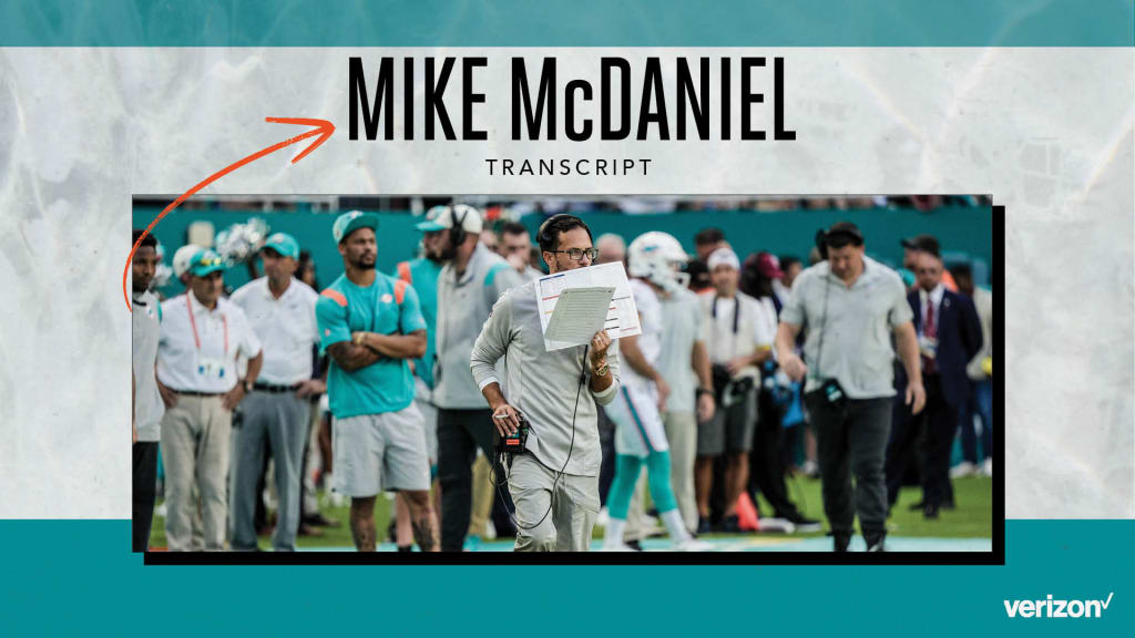 Mike McDaniel shuts down question about Dolphins potentially