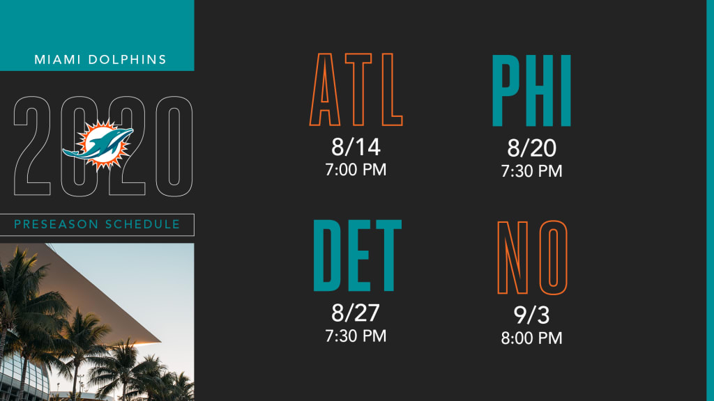 Dolphins Preseason Schedule 2022 2020 Preseason Schedule Times And Dates Announced