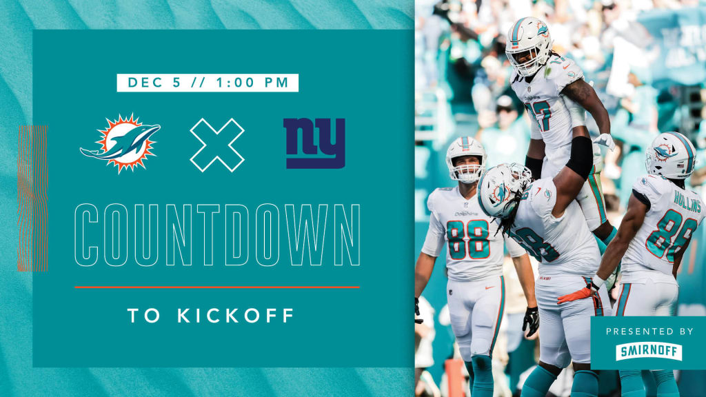 New York Giants vs. Miami Dolphins NFL Week 13 TV information