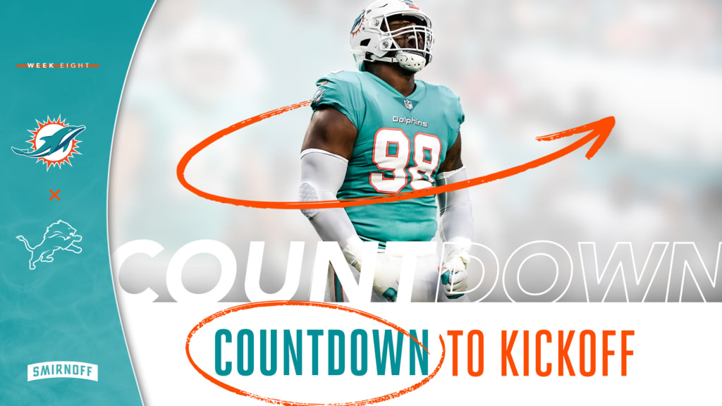 Miami Dolphins at Detroit Lions, Countdown to Kickoff