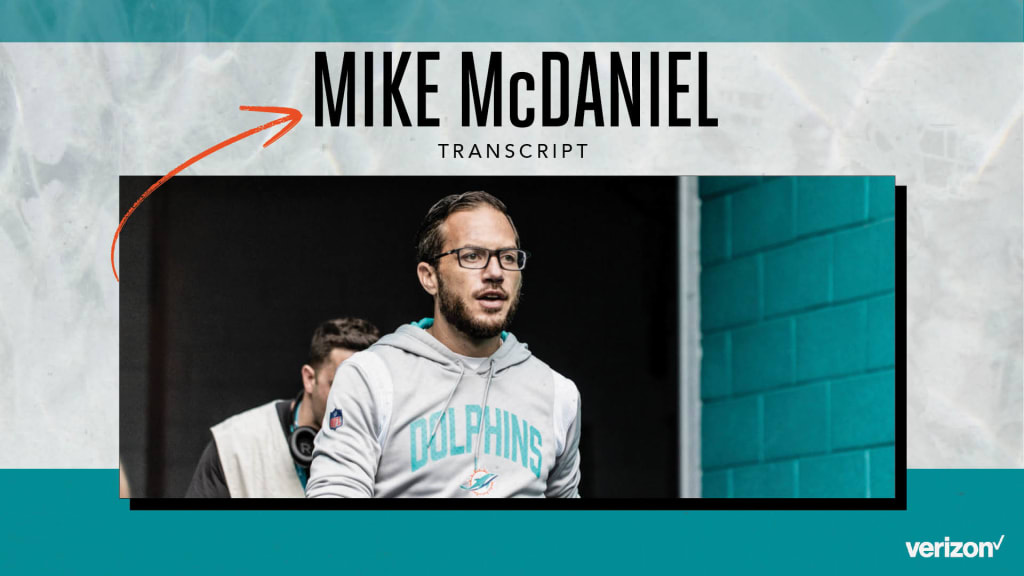 THE CARTON SHOW  McDaniel: Dolphins already motivated for Sunday