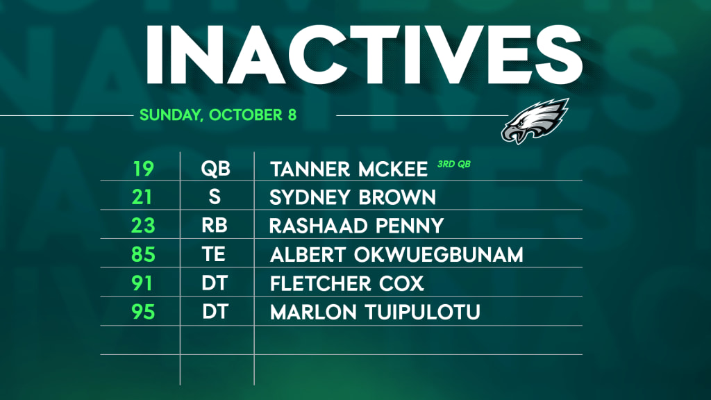 Inactive Players for Week 4