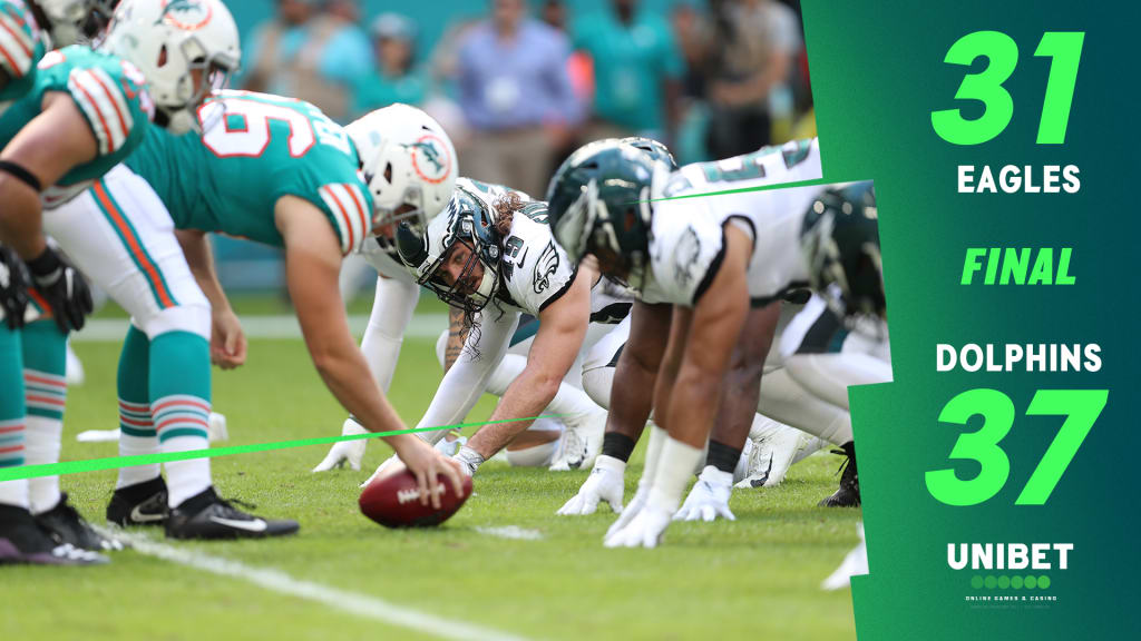 Game Recap: Eagles fall in stunning fashion to Dolphins, 37-31