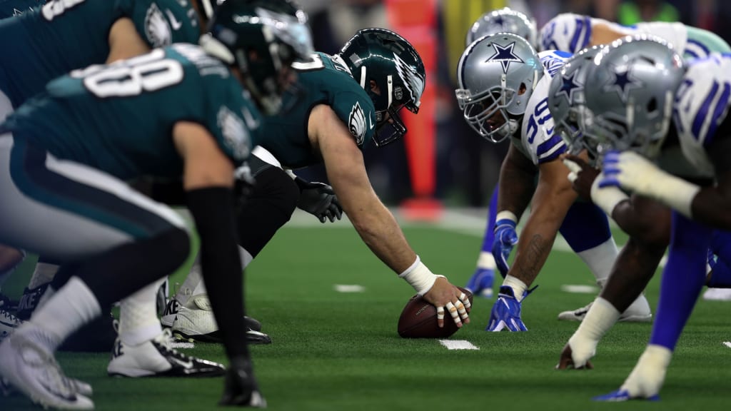 Philadelphia Eagles Malcolm Jenkins pulls Dallas Cowboys Ezekiel Elliott  jersey on a 6-yard run during