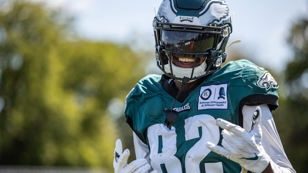 Philadelphia Eagles' John Hightower (82) in action during a pre