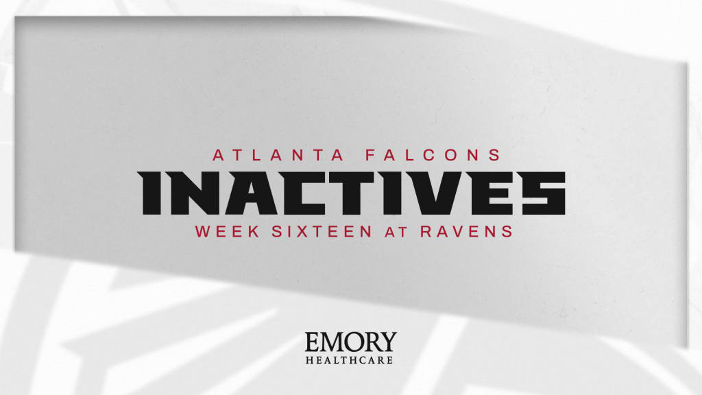 Falcons News: Atlanta lists inactives vs. Baltimore Ravens