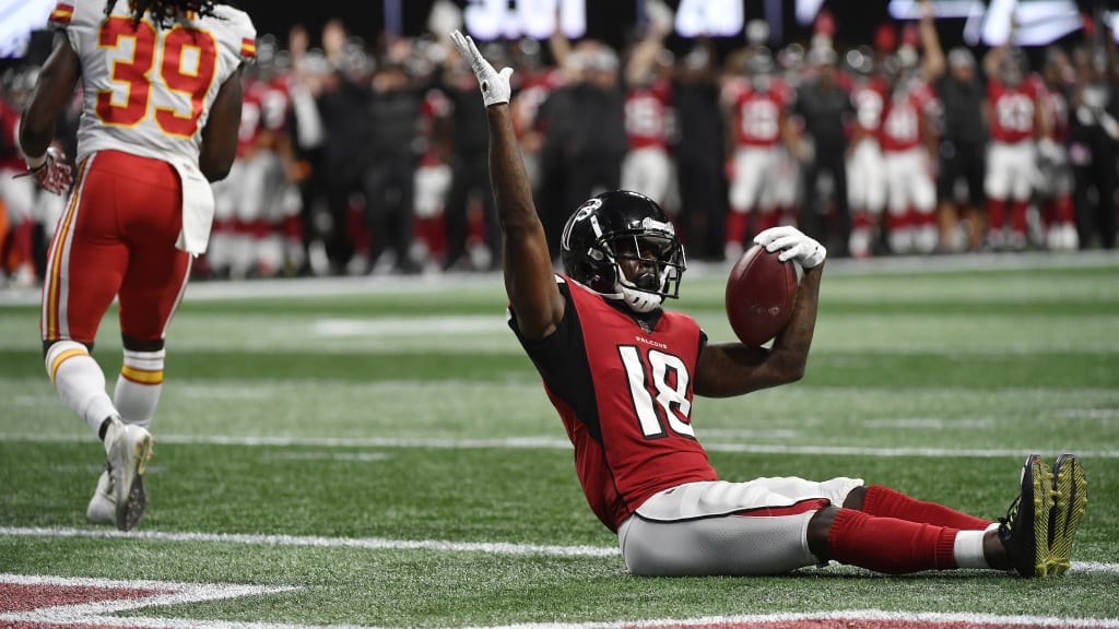 Rookie Calvin Ridley turns in 'special' game with 3 TD receptions for  Atlanta Falcons 