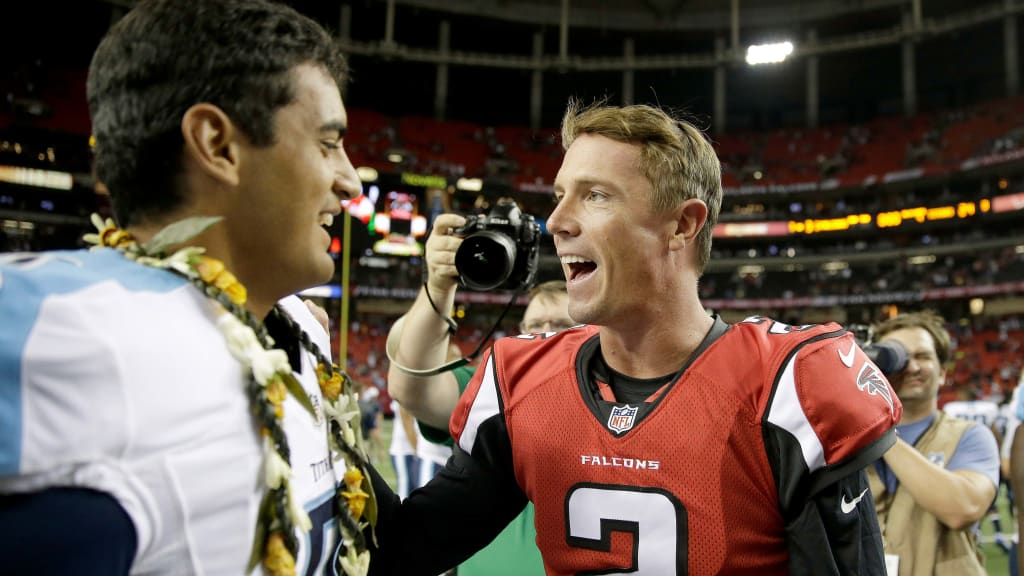 Big shoes to fill': Marcus Mariota discusses replacing Matt Ryan, Arthur  Smith reunion