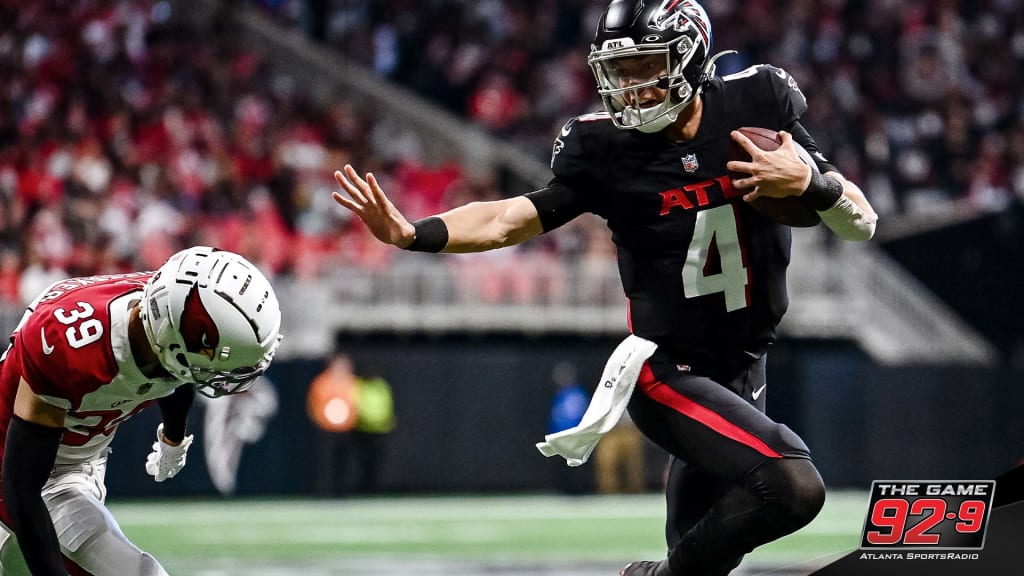 Atlanta Falcons wide receiver Frank Darby (88) works during the second half  of an NFL football game against the Tampa Bay Buccaneers, Sunday, Jan. 8,  2023, in Atlanta. The Atlanta Falcons won