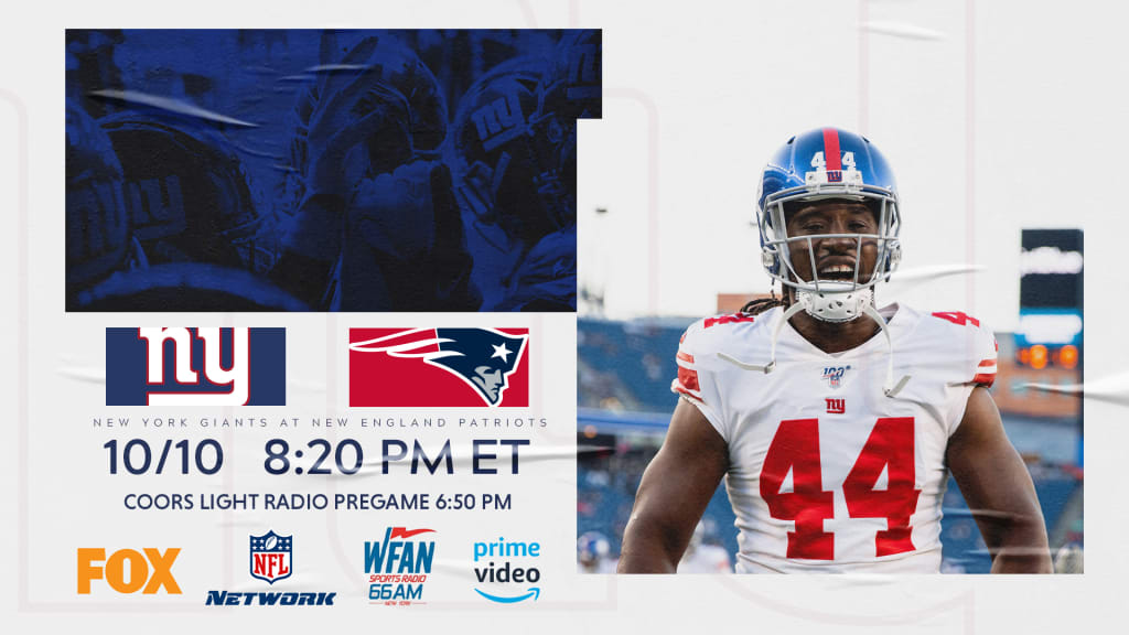 What channel is the Giants game on tonight?  FREE live stream, time, TV,  channel for New York Giants vs. New England Patriots 