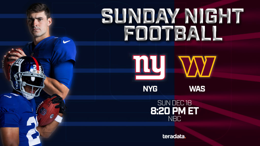 Giants vs. Commanders flexed to Sunday Night Football in Week 15