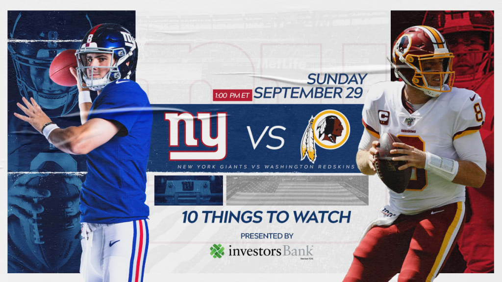 10 things to watch in Giants vs. Washington