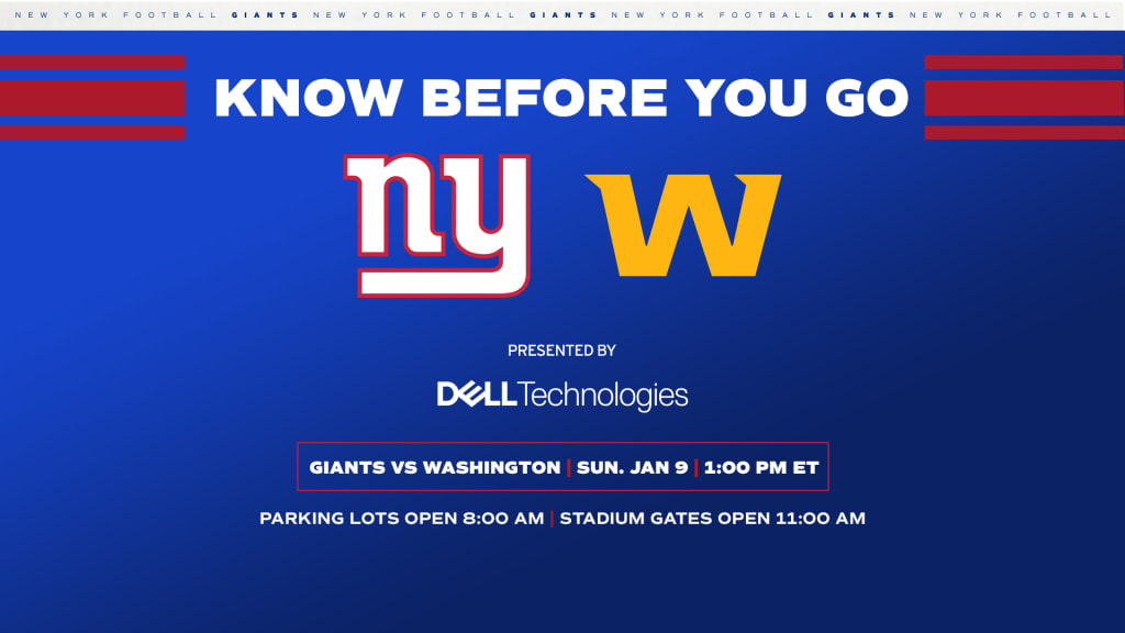 PARKING: New York Giants vs. Washington Commanders Tickets Sun