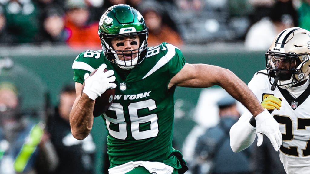 EAST RUTHERFORD, NJ - AUGUST 07: Tight End Ryan Griffin (86) is pictured  during the the New York Jets Green & White Practice on August 7, 2021 at  MetLife Stadium in East