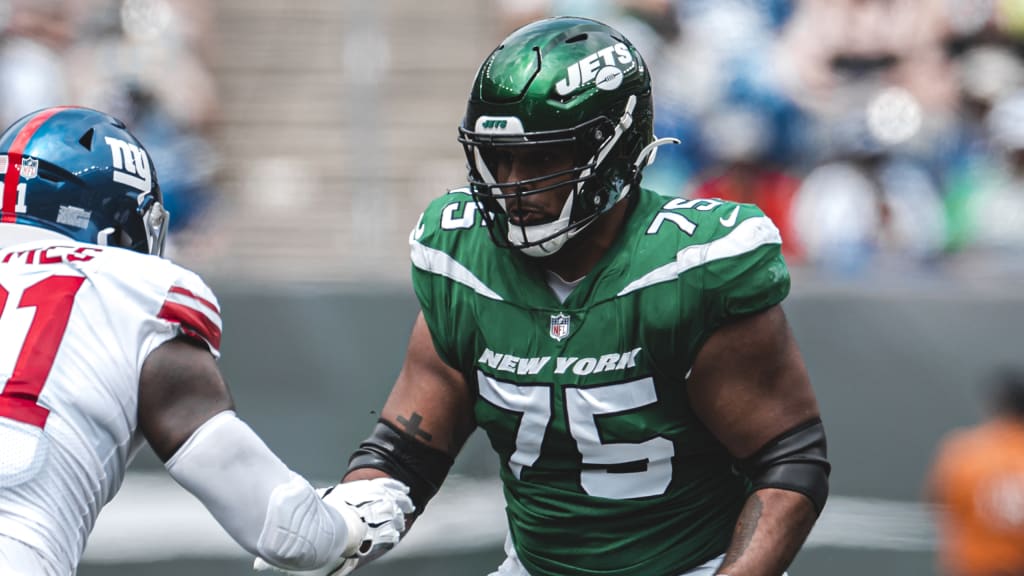 How did NY Jets' starting OL perform vs. Giants?